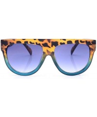 Oversized Flat Top Oversized Square Sunglasses Women Gradient Summer Style Classic Sun Glasses Big Eyewear UV400 - CK197Y7EZQ...