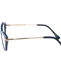 Cat Eye Womens Quality Fashion Alloy Arms Cateye Customized Reading Glasses - Blue - CM12MI6ENJJ $12.36