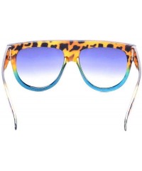 Oversized Flat Top Oversized Square Sunglasses Women Gradient Summer Style Classic Sun Glasses Big Eyewear UV400 - CK197Y7EZQ...