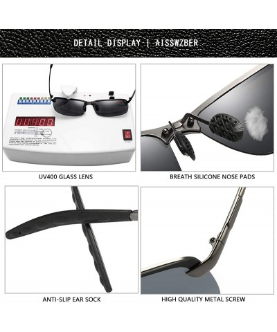 Sport Polarized Sports Sunglasses Day And Night Driving Glasses Metal Frame Al-Mg Glasses - Blue - CA18MG6OSGM $11.32