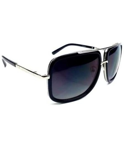 Square NEW MODEL 2018!!! New Oversized Men Muscle Tatoo Six Pack Sunglasses - Black&silver - CO18DCK7TK4 $10.31