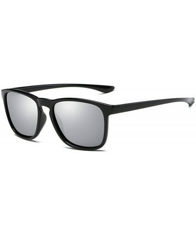 Aviator Mens Polarized Sunglasses Fashion Sun Glasses Male Driving Blue Multi - Silver - CZ18XDWTD2Z $19.46