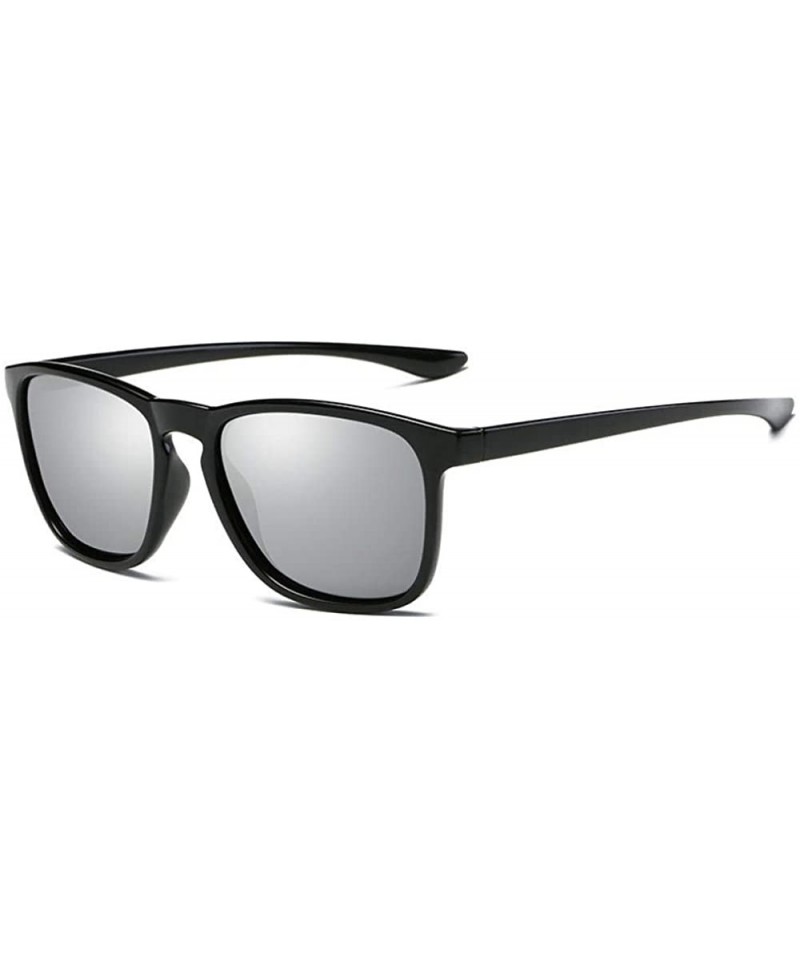 Aviator Mens Polarized Sunglasses Fashion Sun Glasses Male Driving Blue Multi - Silver - CZ18XDWTD2Z $11.52
