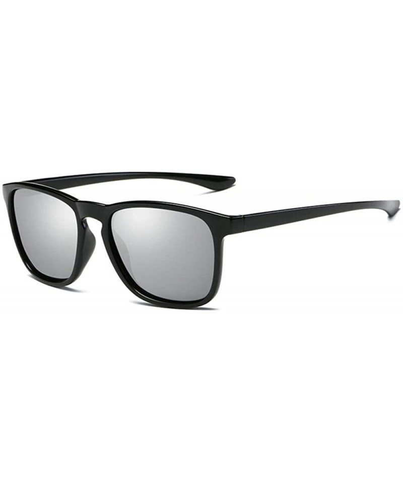 Aviator Mens Polarized Sunglasses Fashion Sun Glasses Male Driving Blue Multi - Silver - CZ18XDWTD2Z $19.20