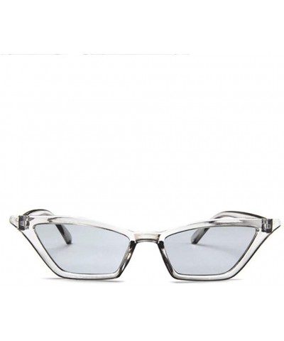 Goggle Women Polarized Sunglasses Mirrored Lens Fashion Cat Eye Goggle Eyewear Sunglasses - Gray - CG18TQWWLW6 $9.19