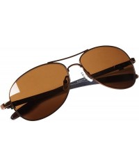 Aviator metal frame Sunglasses Men Aviator Sunglasses Womens Fashion driving sunglasses 8usa - 8usa1001 C-1 Brown Lenses - C2...