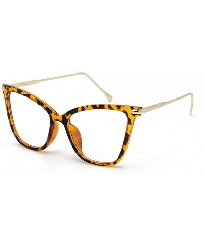 Wrap Vintage Cateye Sunglasses for Women Plastic Frame Classic Retro Style Glasses - Yellow - CV199GRLT5X $20.32