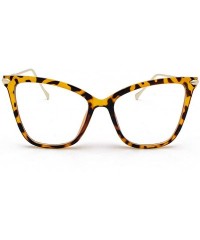 Wrap Vintage Cateye Sunglasses for Women Plastic Frame Classic Retro Style Glasses - Yellow - CV199GRLT5X $8.97