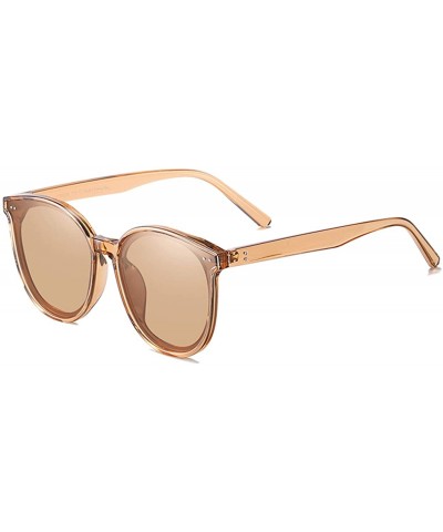 Oversized Oversized Polarized Sunglasses for Women-Big Round Retro Shades UV Protection 8068 - Brown - CM197CRE2XG $16.54