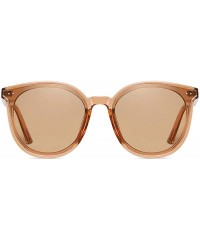 Oversized Oversized Polarized Sunglasses for Women-Big Round Retro Shades UV Protection 8068 - Brown - CM197CRE2XG $8.60