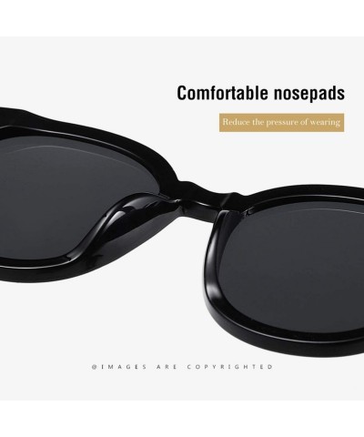 Oversized Oversized Polarized Sunglasses for Women-Big Round Retro Shades UV Protection 8068 - Brown - CM197CRE2XG $8.60