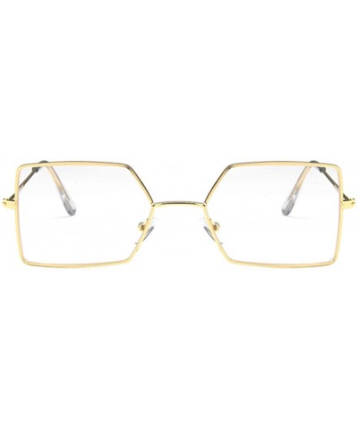 Rectangular Unisex Sunglasses Fashion Gold Red Drive Holiday Rectangle Non-Polarized UV400 - Gold White - CZ18RKGAOGZ $7.89