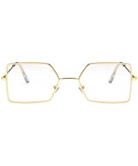 Rectangular Unisex Sunglasses Fashion Gold Red Drive Holiday Rectangle Non-Polarized UV400 - Gold White - CZ18RKGAOGZ $7.89