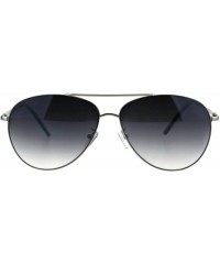 Sport Mens Classic Tear Drop Metal Rim Pilots Officer Sunglasses - Silver Smoke - C518GRAK66H $23.29