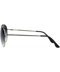 Sport Mens Classic Tear Drop Metal Rim Pilots Officer Sunglasses - Silver Smoke - C518GRAK66H $23.29