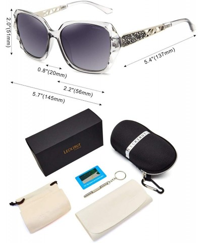 Aviator Oversized Sunglasses for Women Polarized UV Protection Classic Fashion Ladies Shades - CT18U5NRLL9 $13.20