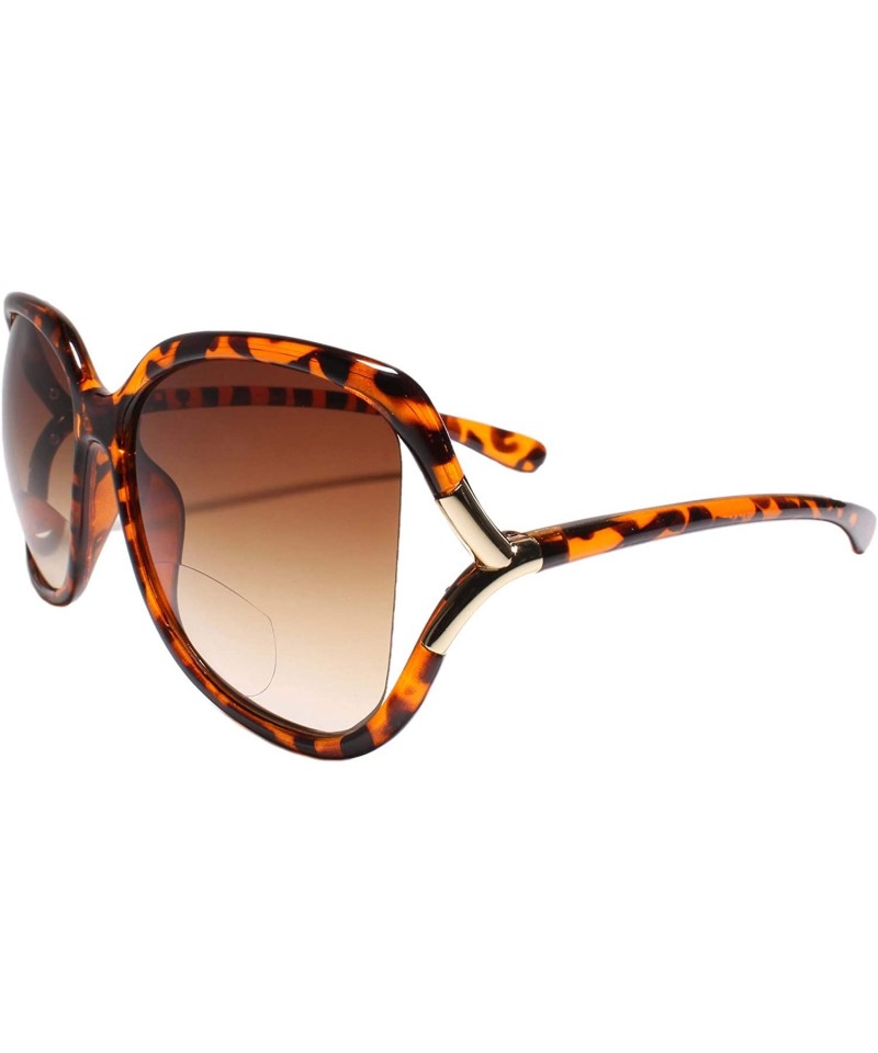 Oversized Womens Oversized Designer Retro Fashion Tortoise Bifocal 3.00 Reading Sunglasses - CK195D5H2S6 $14.46