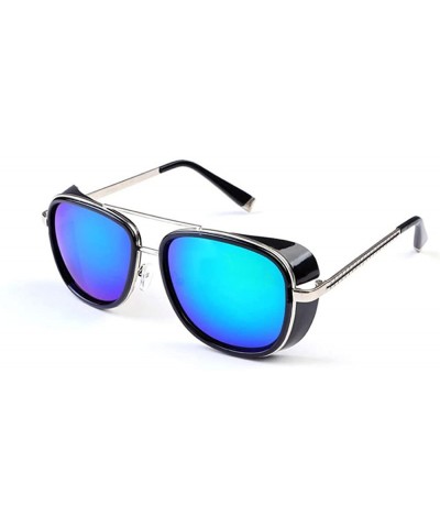 Goggle Classic steampunk sunglasses street style Men/Women Sunglasses Vintage goggle - Black/Green - CK1853C7S97 $9.22