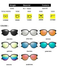 Oversized Cat Eye Fashion Sunglasses-Women's Polarized Sunglasses-OVERSIZED Lens Sturdy - D - CW1905YXHTG $26.04