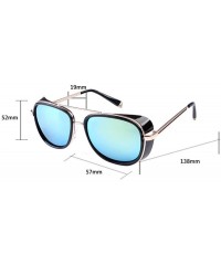 Goggle Classic steampunk sunglasses street style Men/Women Sunglasses Vintage goggle - Black/Green - CK1853C7S97 $19.71