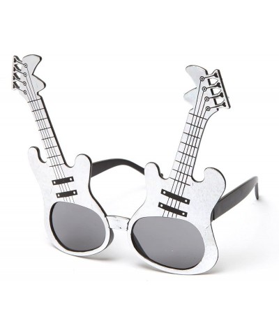 Oversized Party Fun Props Unique Guitar Design Festival Sunglasses - Chrome - CV1190GKL1P $17.82