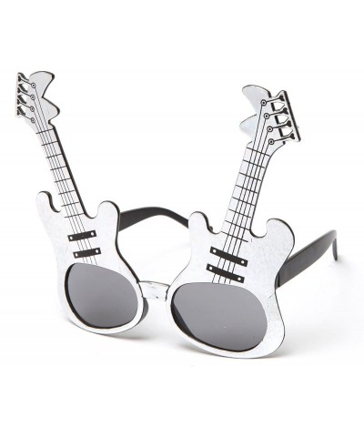 Oversized Party Fun Props Unique Guitar Design Festival Sunglasses - Chrome - CV1190GKL1P $10.84