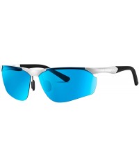 Wrap PAERDE Men's Polarized Sports Sunglasses for men Driving Cycling Fishing Golf Running Metal Frame Sun Glasses - C11963Z8...