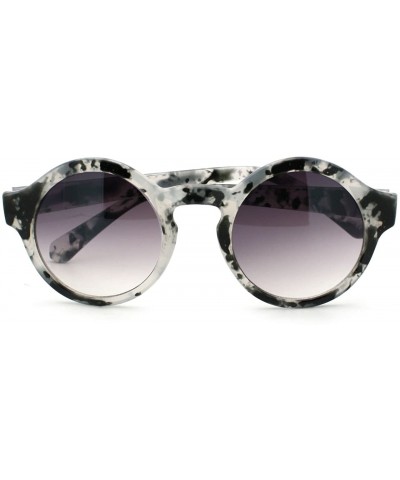 Round Unisex Round Keyhole Sunglasses Vintage Retro Circle Frame - Black Tort - C011S4XQW9Z $8.62