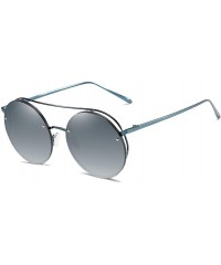 Round Women Sunglasses Retro Grey Drive Holiday Round Non-Polarized UV400 - Green - C018R09SO3R $12.50