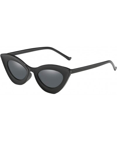 Oversized Sunglasses Vintage Fashion Protection - Black - CT194YCGGO7 $18.02