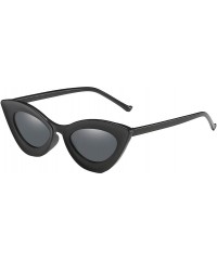 Oversized Sunglasses Vintage Fashion Protection - Black - CT194YCGGO7 $10.67