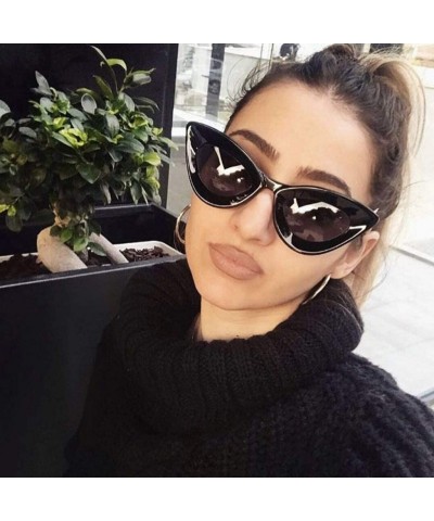 Oversized Sunglasses Vintage Fashion Protection - Black - CT194YCGGO7 $10.67