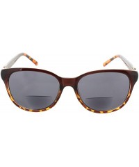 Cat Eye Cateye Bifocal Reading Sunglasses for Women Sunglass Readers with Designer Style - Brown/Leopard - C3182Z9LQ0N $21.76