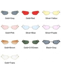 Cat Eye Retro Small Cat Eye Sunglasses Women Vintage Shades Yellow Metal Color Sun Glasses For Female Fashion - CO198UD0A4W $...