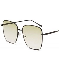 Aviator Color Lens Sunglasses Stylish Sunnies Eyewear Metal Sunglasses - T - Gradient Green(black Frame) - CQ190TZKGWG $16.70