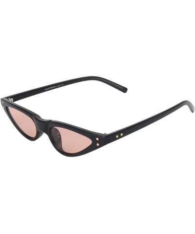 Cat Eye Small Frame Cat Eye Sunglasses for Women Rivet Eyewear UV400 - C2 Leopard Brown - C61987A0E3O $12.83