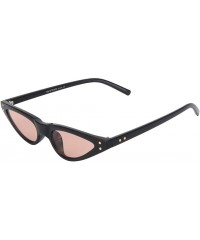 Cat Eye Small Frame Cat Eye Sunglasses for Women Rivet Eyewear UV400 - C2 Leopard Brown - C61987A0E3O $12.83