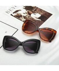 Oversized Vintage Cat Eye Sunglasses Women Leopard Frame Charm Red Heart Retro Brand Designer Sun Glasses Shades Female - C61...