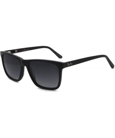 Rectangular Classic decent outdoor eyewear with UV protective polarized lens acetate sunglasses - Shiny.black - CF1966QYD0D $...
