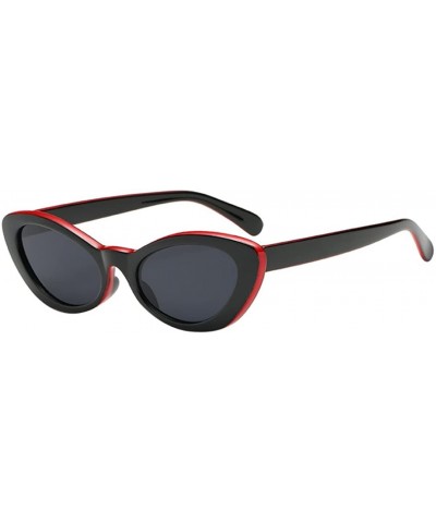 Rimless Fashion Women Narrow Cat Eye Sunglasses for Women Clout Goggles Cat Eye Panelled Sunglasses Eyewear Retro Unisex - CB...