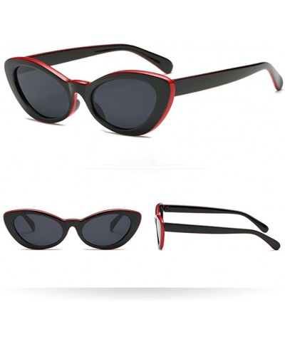 Rimless Fashion Women Narrow Cat Eye Sunglasses for Women Clout Goggles Cat Eye Panelled Sunglasses Eyewear Retro Unisex - CB...