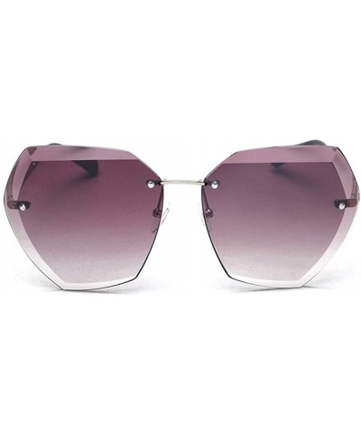 Rimless Women Sunglasses Vintage Rimless Frame Summer Lens Shade Glasses - C67 Gradient Purple - CA198OGC8AO $16.90