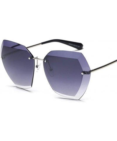 Rimless Women Sunglasses Vintage Rimless Frame Summer Lens Shade Glasses - C67 Gradient Purple - CA198OGC8AO $16.90