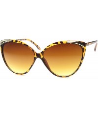 Oversized Women's Oversize Metal Accent Bold Cat Eye Sunglasses 61mm - Tortoise-gold / Amber - CP128VZ93DH $7.89