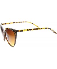 Oversized Women's Oversize Metal Accent Bold Cat Eye Sunglasses 61mm - Tortoise-gold / Amber - CP128VZ93DH $7.89