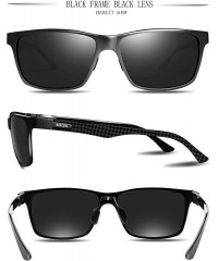 Rectangular Polarized Driving Sunglasses For Men UV Protection Carbon Fiber Temple Sport Mens Sunglasses Al-Mg Metal Frame - ...