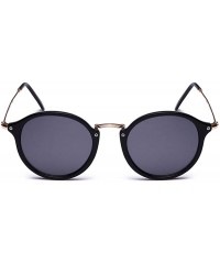 Goggle Round Sunglasses Retro - C1 Brightblack Grey - C418HQ2Q5NR $10.48
