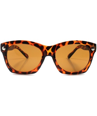 Oversized Vintage Retro Fashion 80s Mens Womens Large Oversized Square Sunglasses - Tortoise - C71896YXIKG $13.39