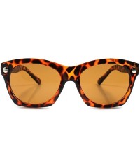 Oversized Vintage Retro Fashion 80s Mens Womens Large Oversized Square Sunglasses - Tortoise - C71896YXIKG $13.39