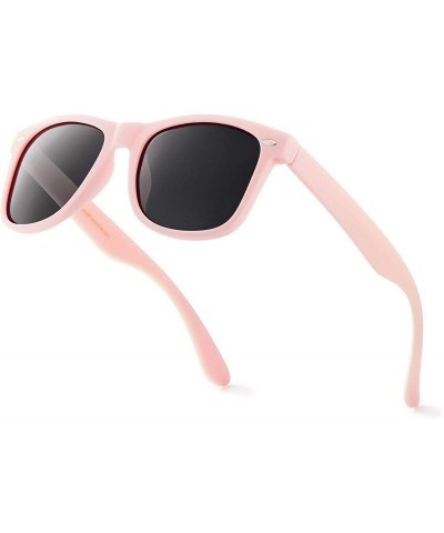 Rectangular Classic Polarized Sunglasses - Matte Light Pink - Smoke - CS1960T5NWW $14.16